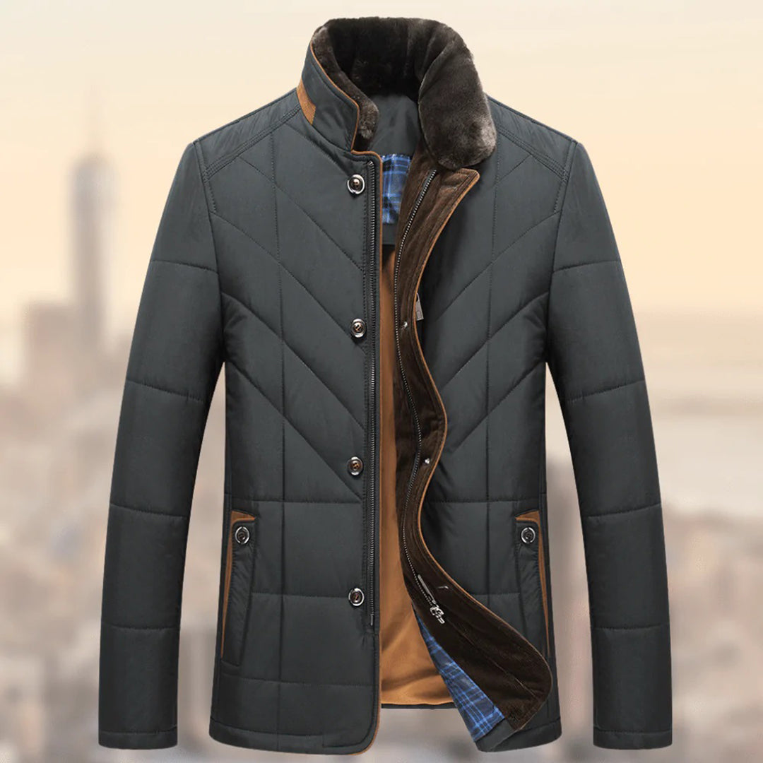Herren Winterjacke Mit Fleecekragen & Stepp | Warm