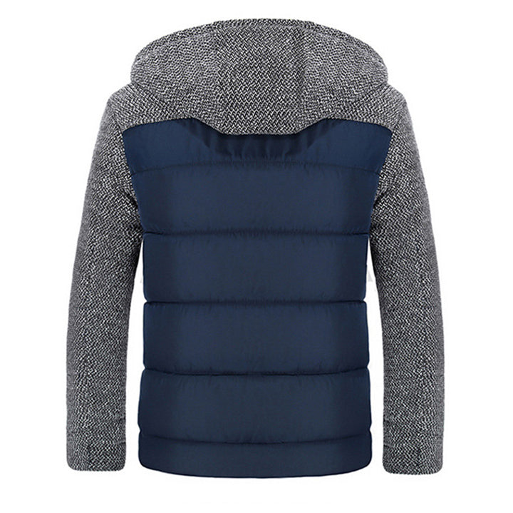 Herren Winterjacke Mit Kapuze Und Strickärmeln | Stepp