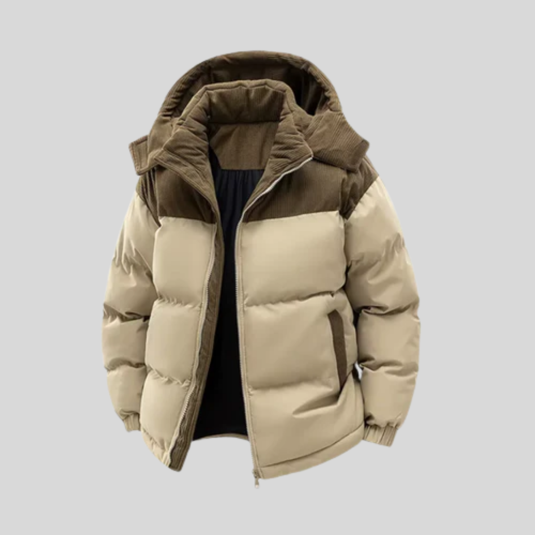 Herren Winterjacke Mit Kapuze Und Wattierung | Warm
