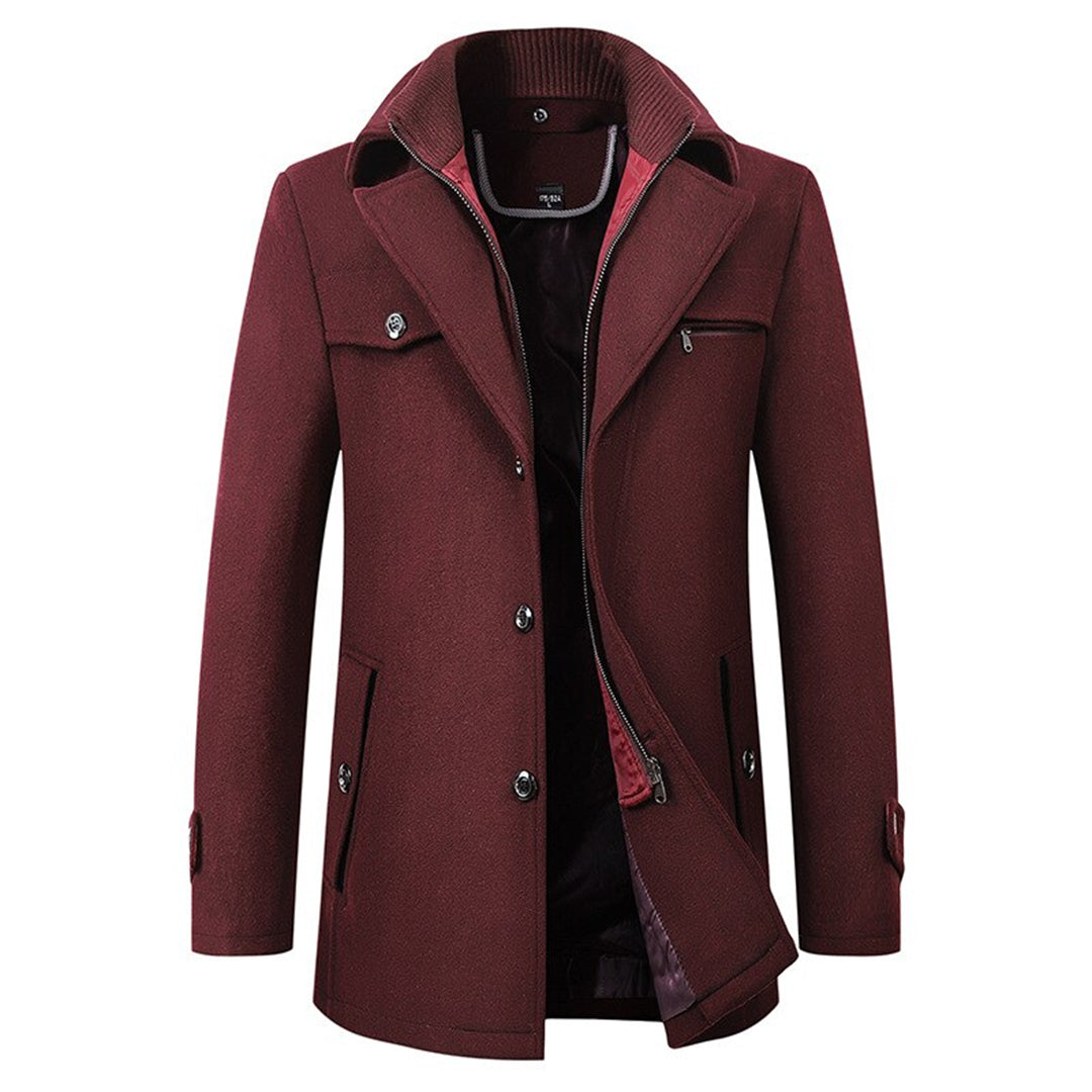 Herren Winterjacke Mit Stehkragen & Knöpfen | Warm