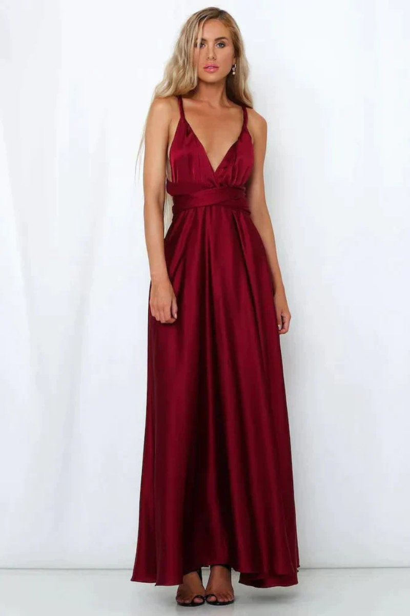 Hochzeitsgast Kleid Damen Mit Tiefem Ausschnitt | Maxi