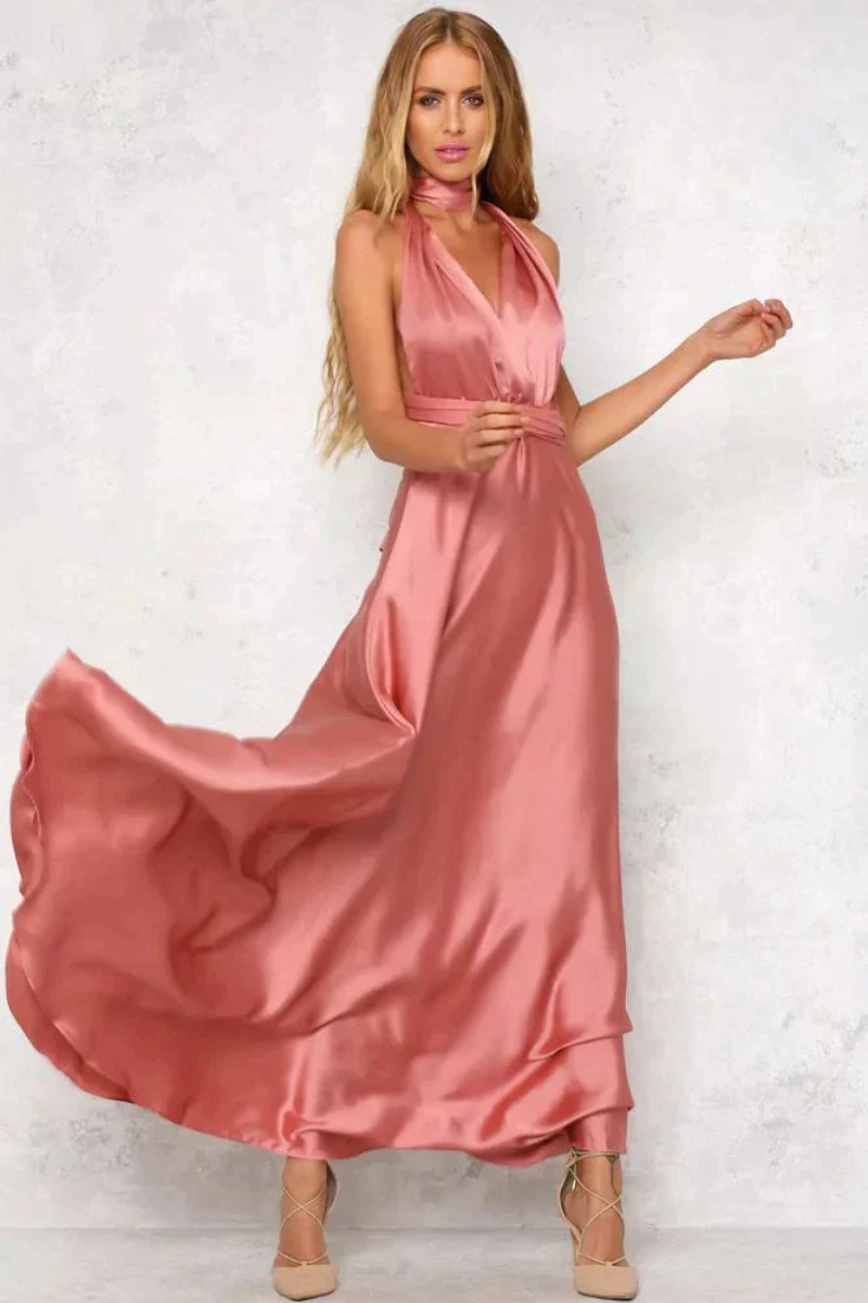 Hochzeitsgast Kleid Damen Mit Tiefem Ausschnitt | Maxi
