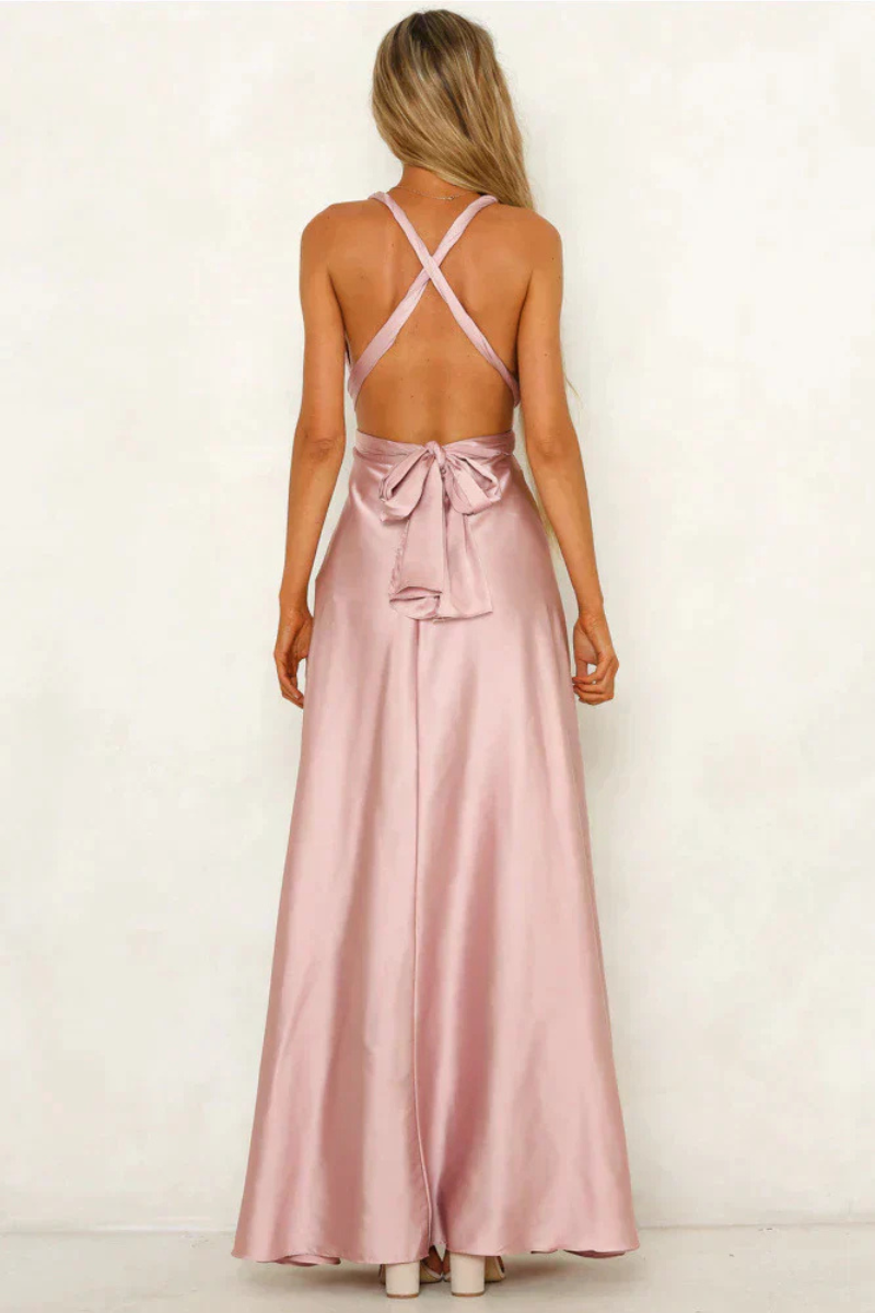 Hochzeitsgast Kleid Damen Mit Tiefem Ausschnitt | Maxi