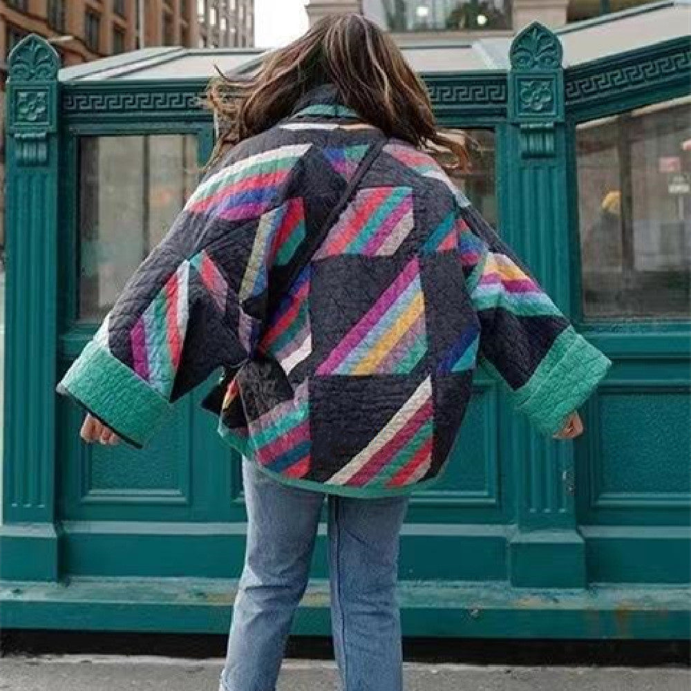 Leichte Damen Übergangsjacke Mit Muster | Kurz