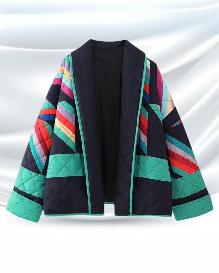 Leichte Damen Übergangsjacke Mit Muster | Kurz