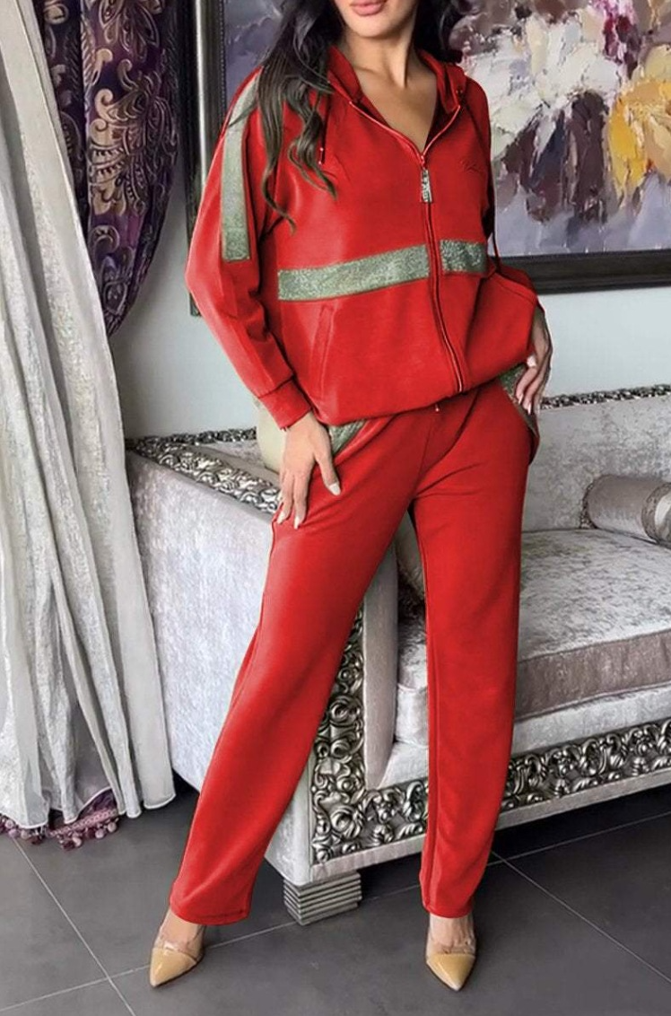 Loungewear Set Damen Mit Hosen & Hoodie | Lässig