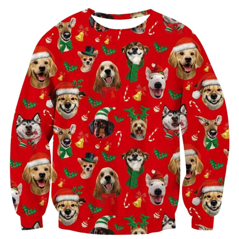 Lustige Weihnachtspullover Herren Bedruckt | Warm