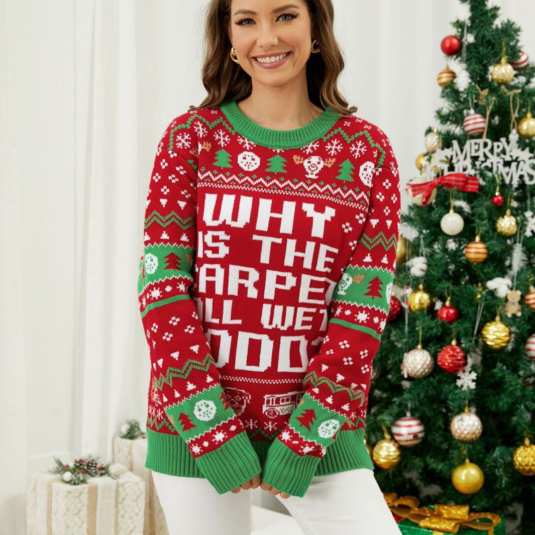 Lustiger Weihnachtspullover Damen | Strick