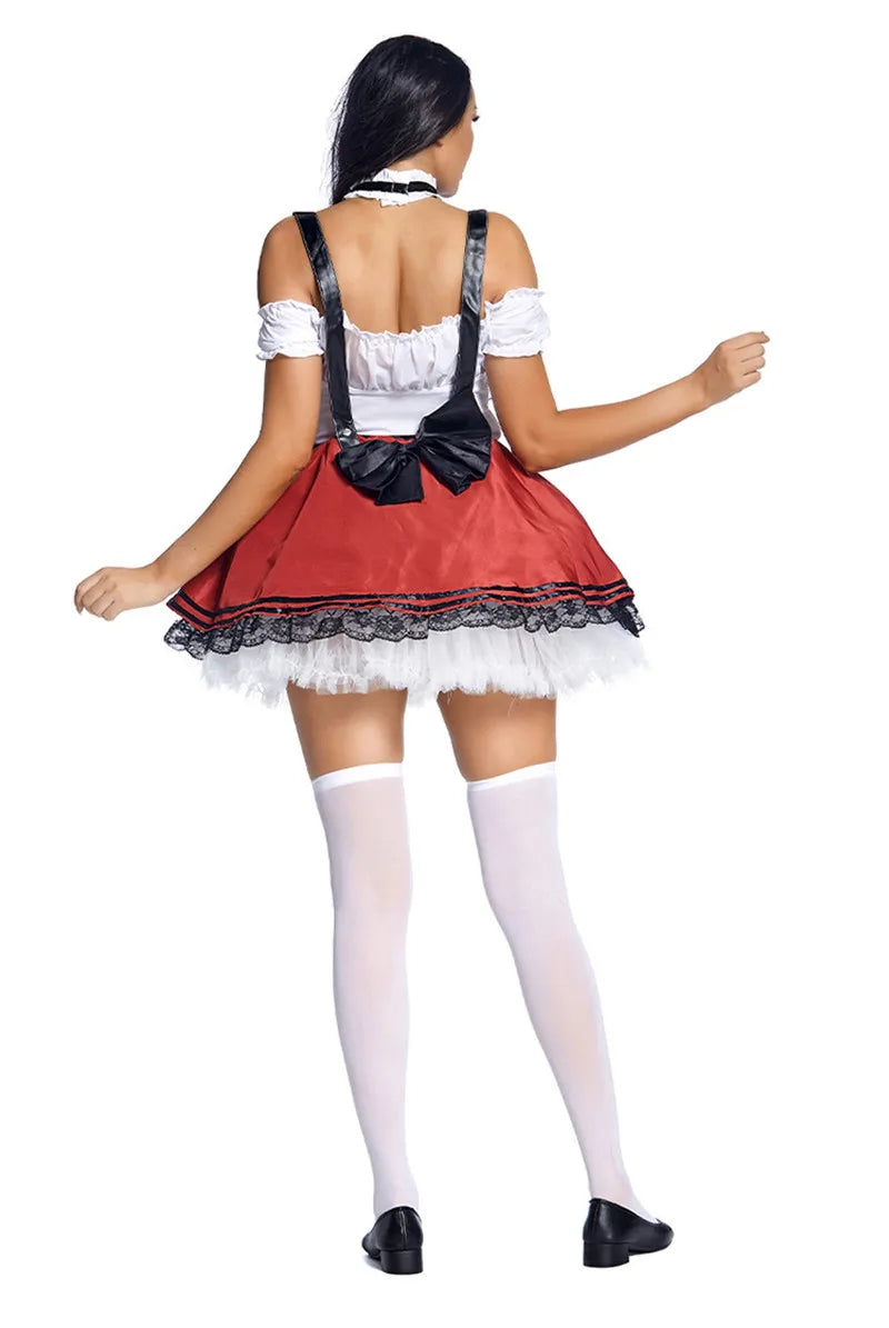 Oktoberfest Damen Dirndl Kleid Schulterfrei | Tracht Outfit