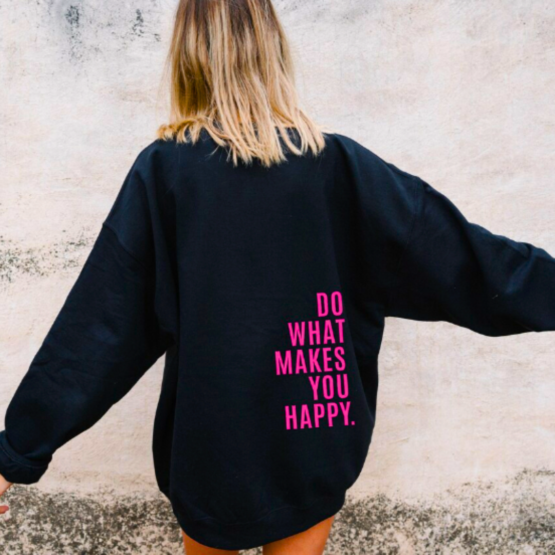 Oversize Damen Hoodie Mit Print | Warm