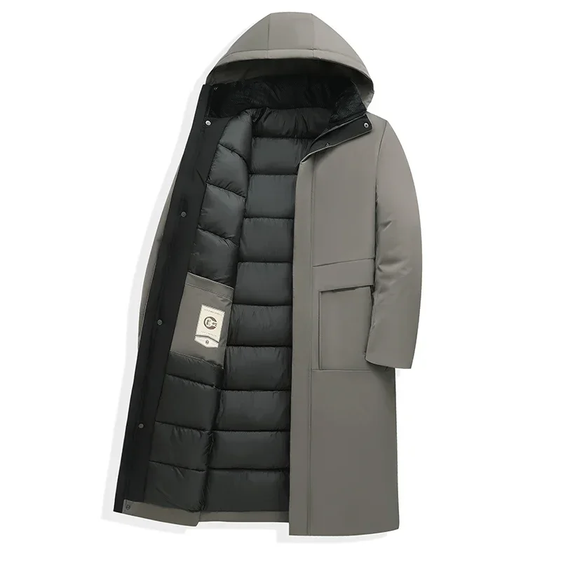 Parka Herren Mit Kapuze Und Großen Taschen | Lang