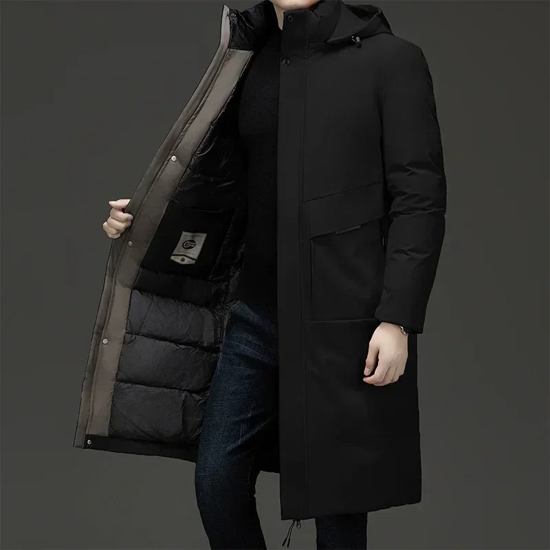 Parka Herren Mit Kapuze Und Großen Taschen | Lang