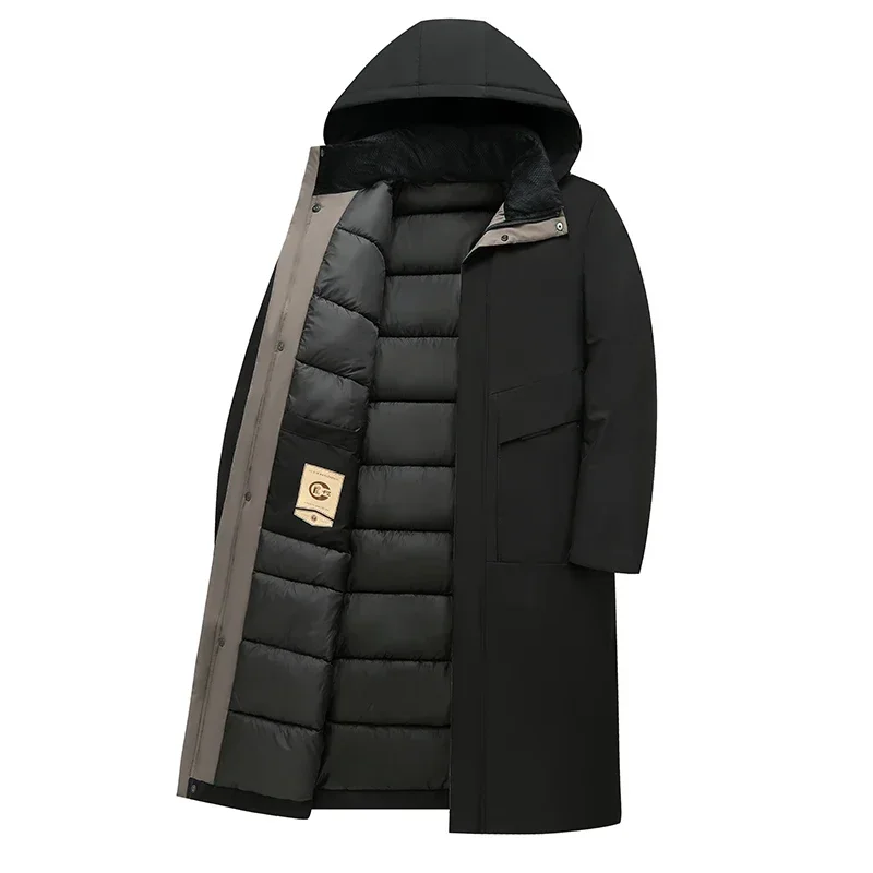 Parka Herren Mit Kapuze Und Großen Taschen | Lang