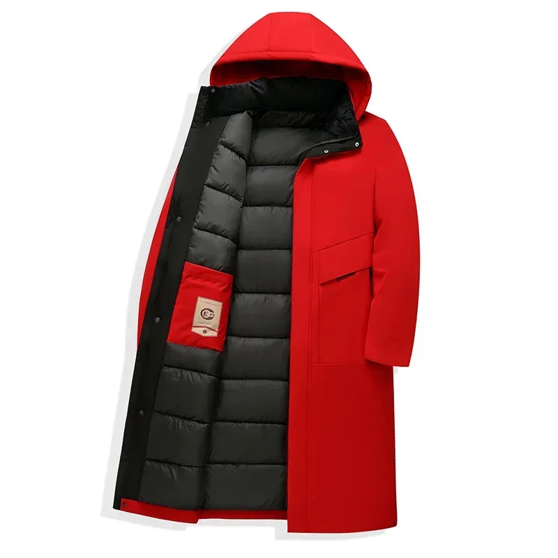 Parka Herren Mit Kapuze Und Großen Taschen | Lang