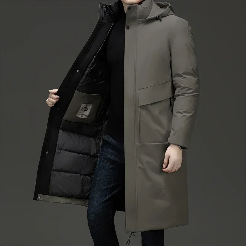 Parka Herren Mit Kapuze Und Großen Taschen | Lang