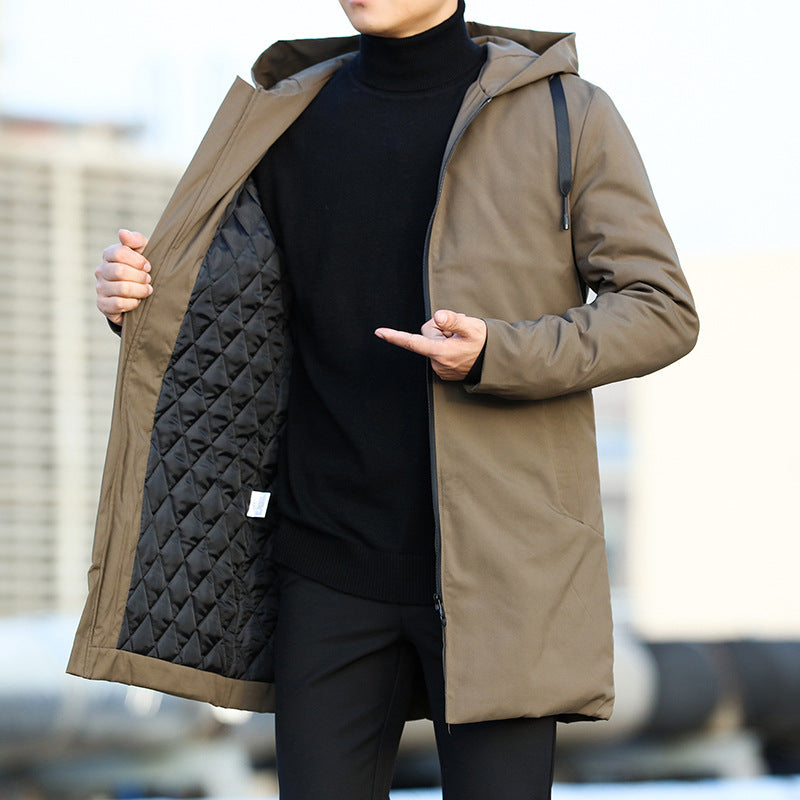 Parka Herren Mit Kapuze Und Steppfutter | Lang