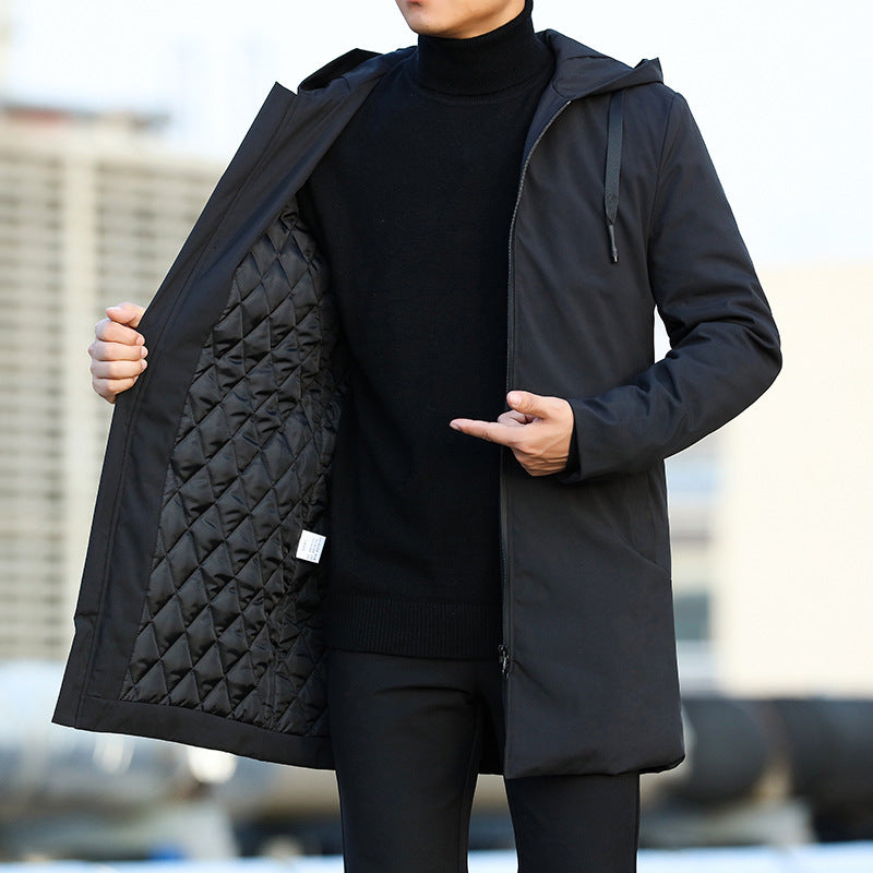 Parka Herren Mit Kapuze Und Steppfutter | Lang