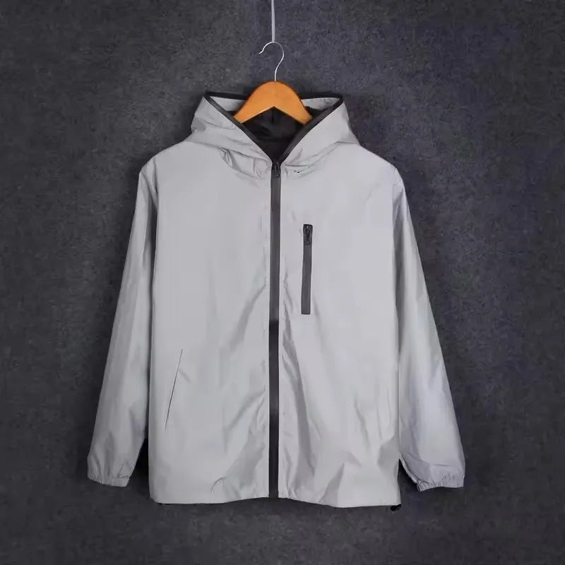 Reflektierende Herren Jacke Mit Kapuze | Nachtlauf