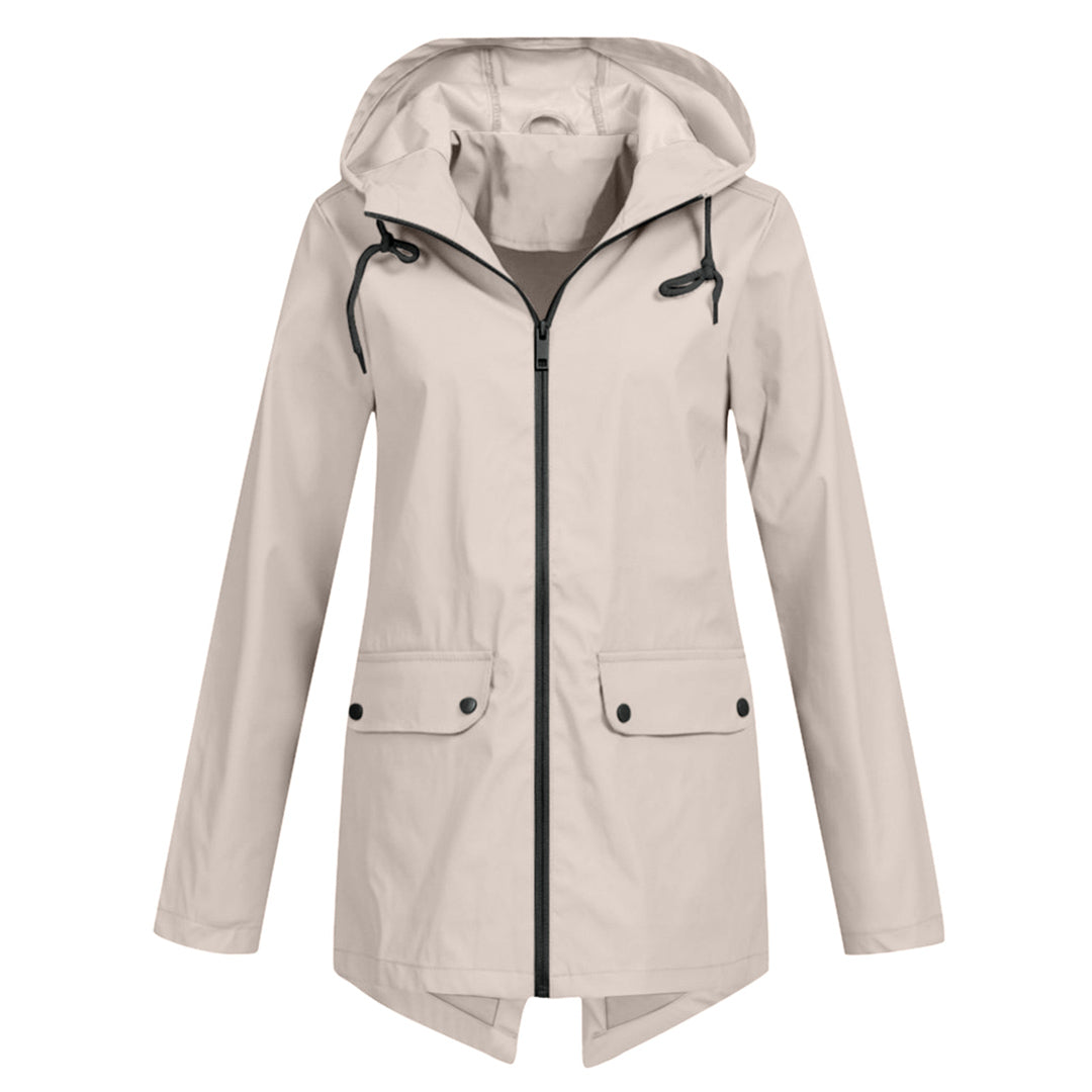 Regenjacke Damen Mit Kapuze Und Zipper | Leicht