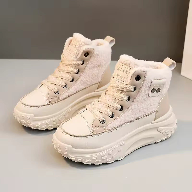 Damen Winterschuhe Mit Schnürung Und Plateausohle | Winter