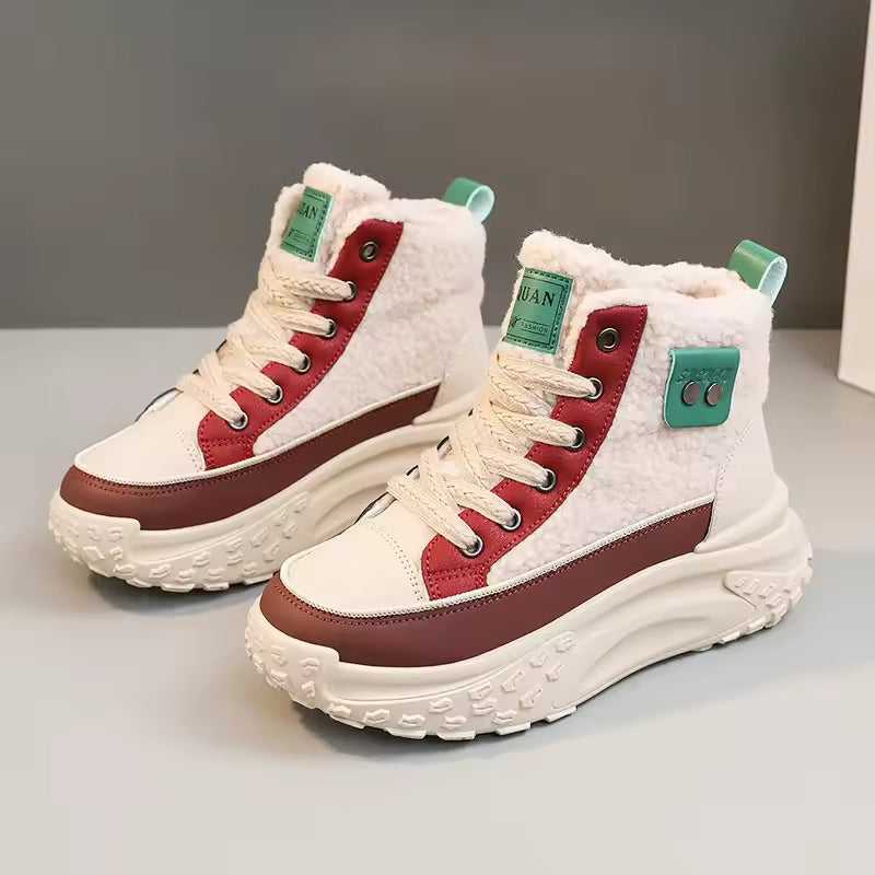 Damen Winterschuhe Mit Schnürung Und Plateausohle | Winter