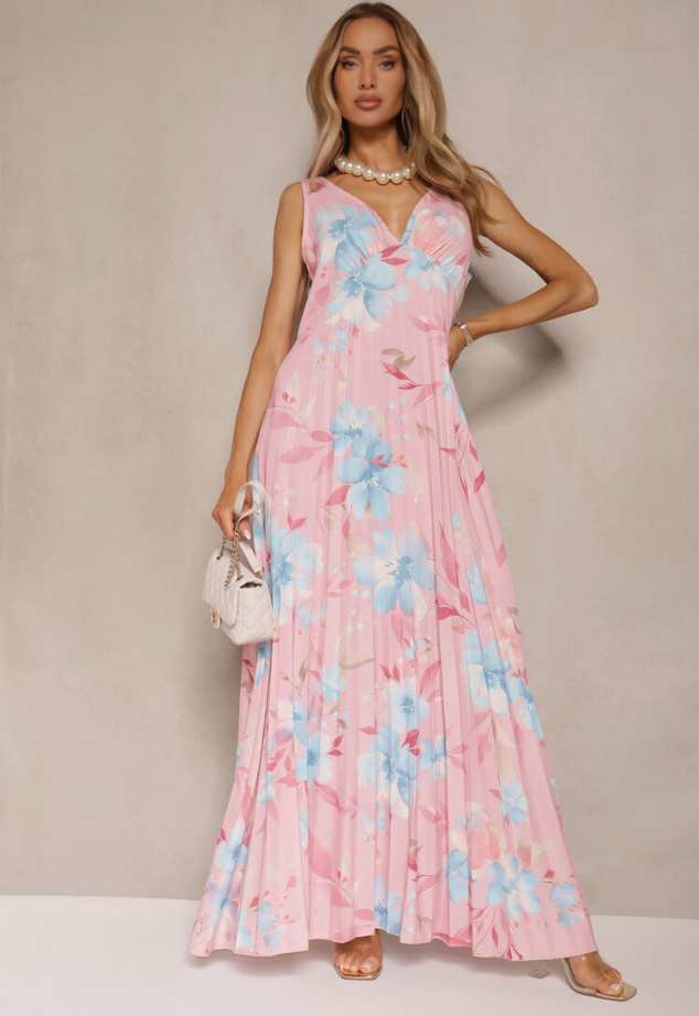 Yamivelle - Vestido maxi sin mangas de gasa