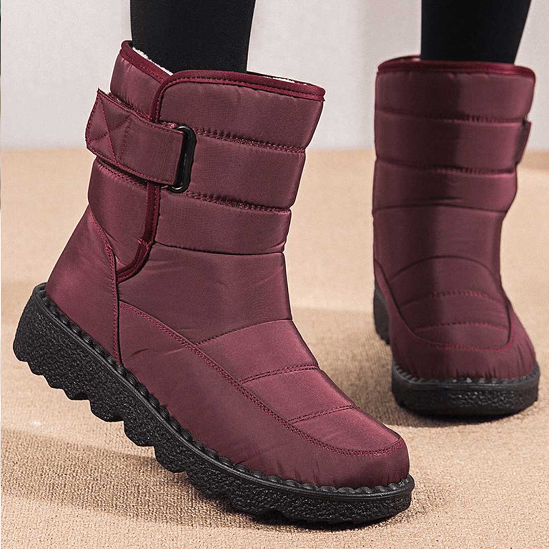 Schneeschuhe Damen Hohe Stiefel Mit Klettverschluss | Winter