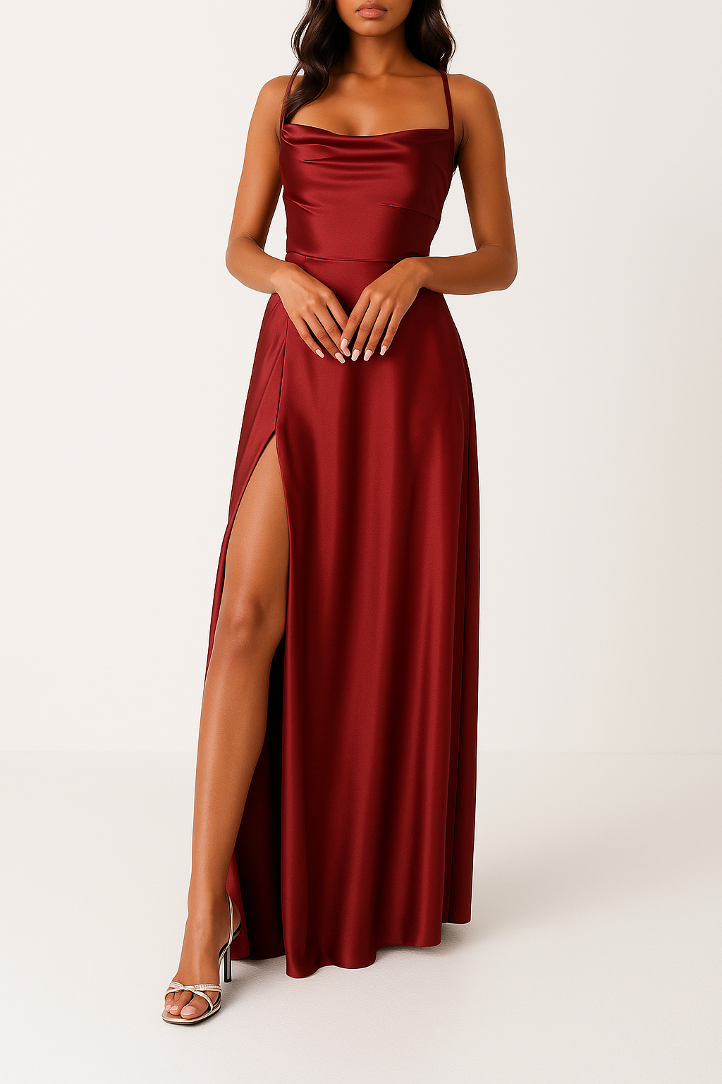Silvester Kleid Damen Maxi Mit Schlitz | Abendmode