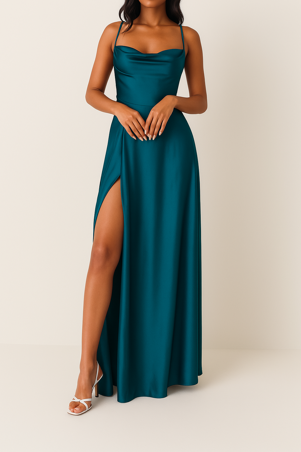 Silvester Kleid Damen Maxi Mit Schlitz | Abendmode
