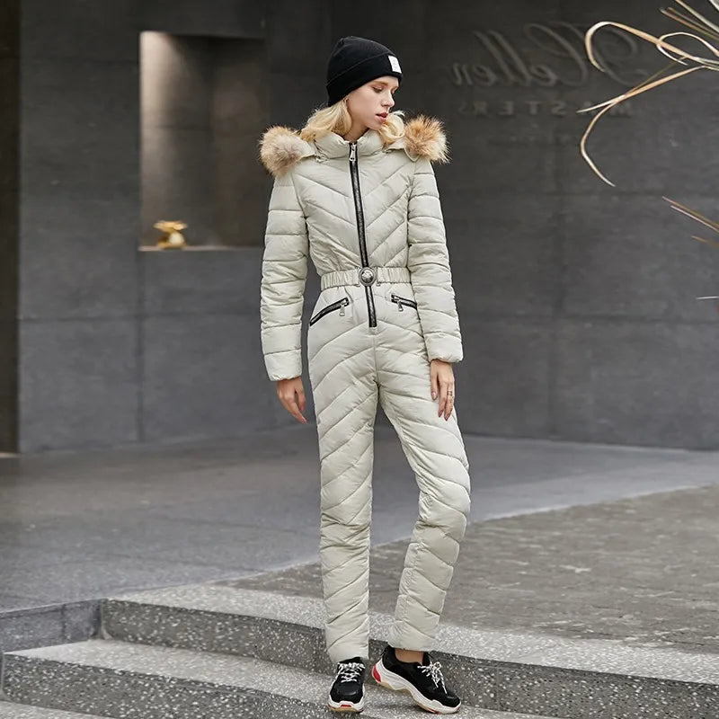 Skianzug Damen Langarm Mit Gürtel | Winter