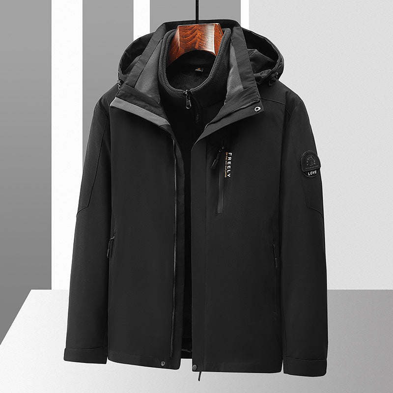 Skijacke Herren Mit Hohem Kragen Und Kapuze | Winter