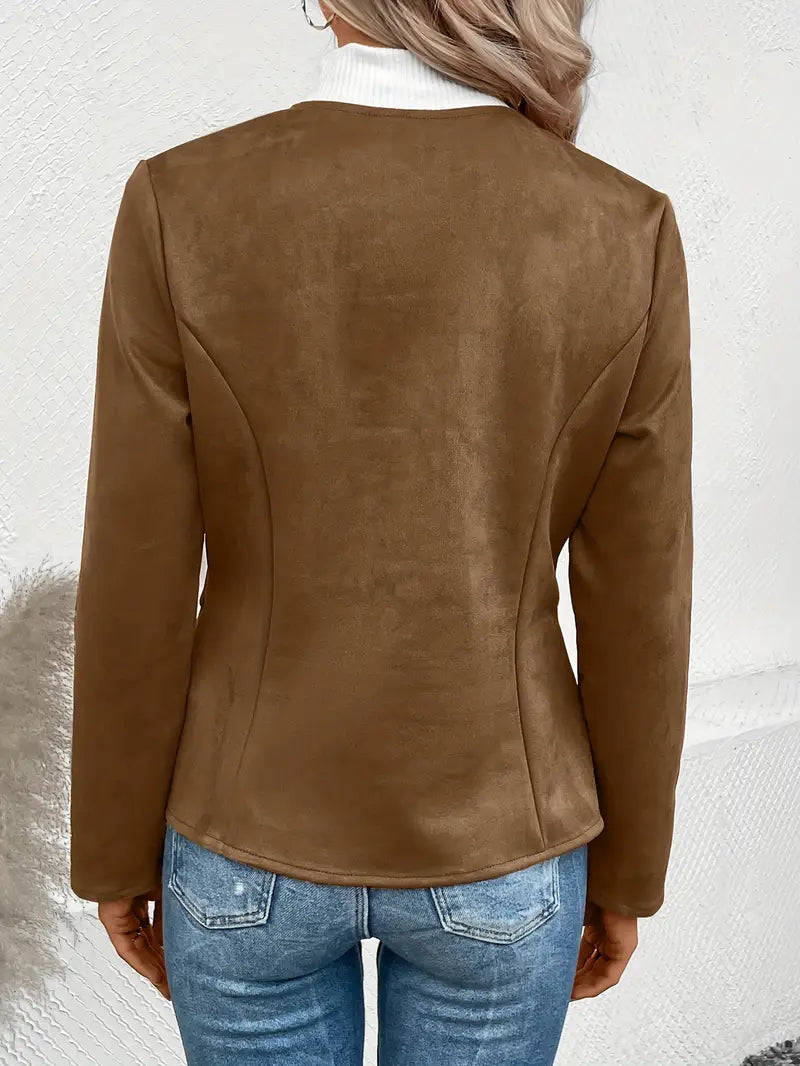 Softshell Übergangsjacke Damen Mit Zipper Und Taschen | Chic