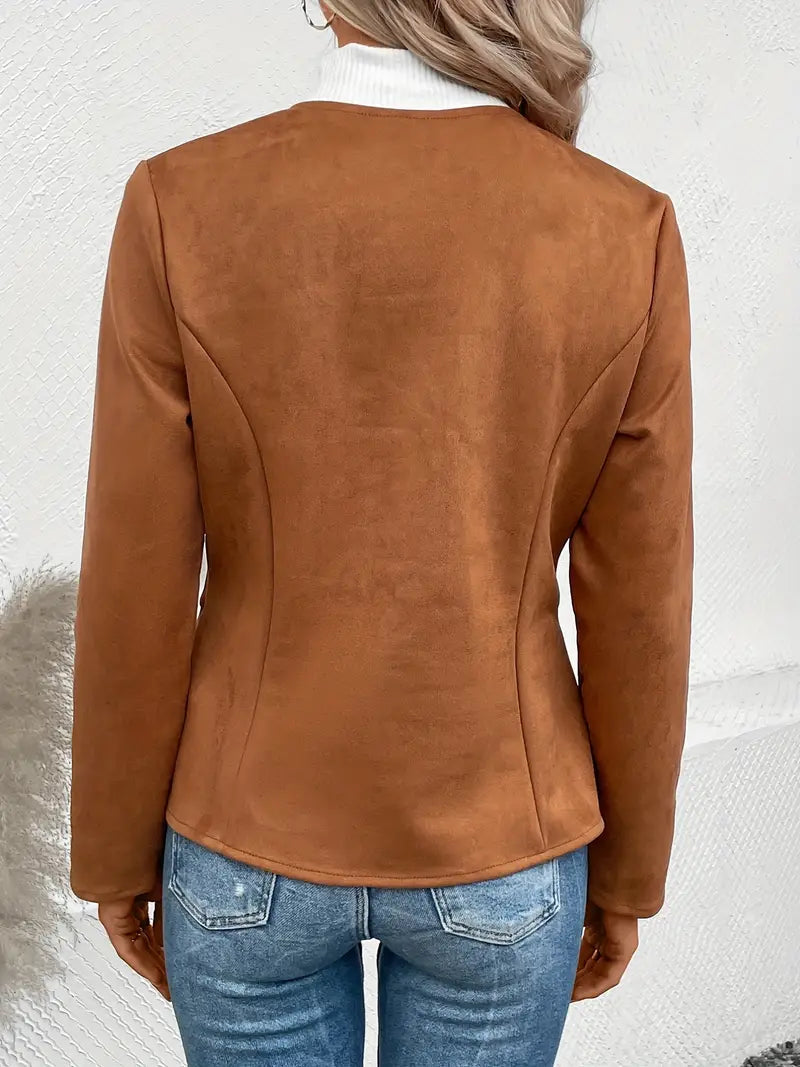 Softshell Übergangsjacke Damen Mit Zipper Und Taschen | Chic