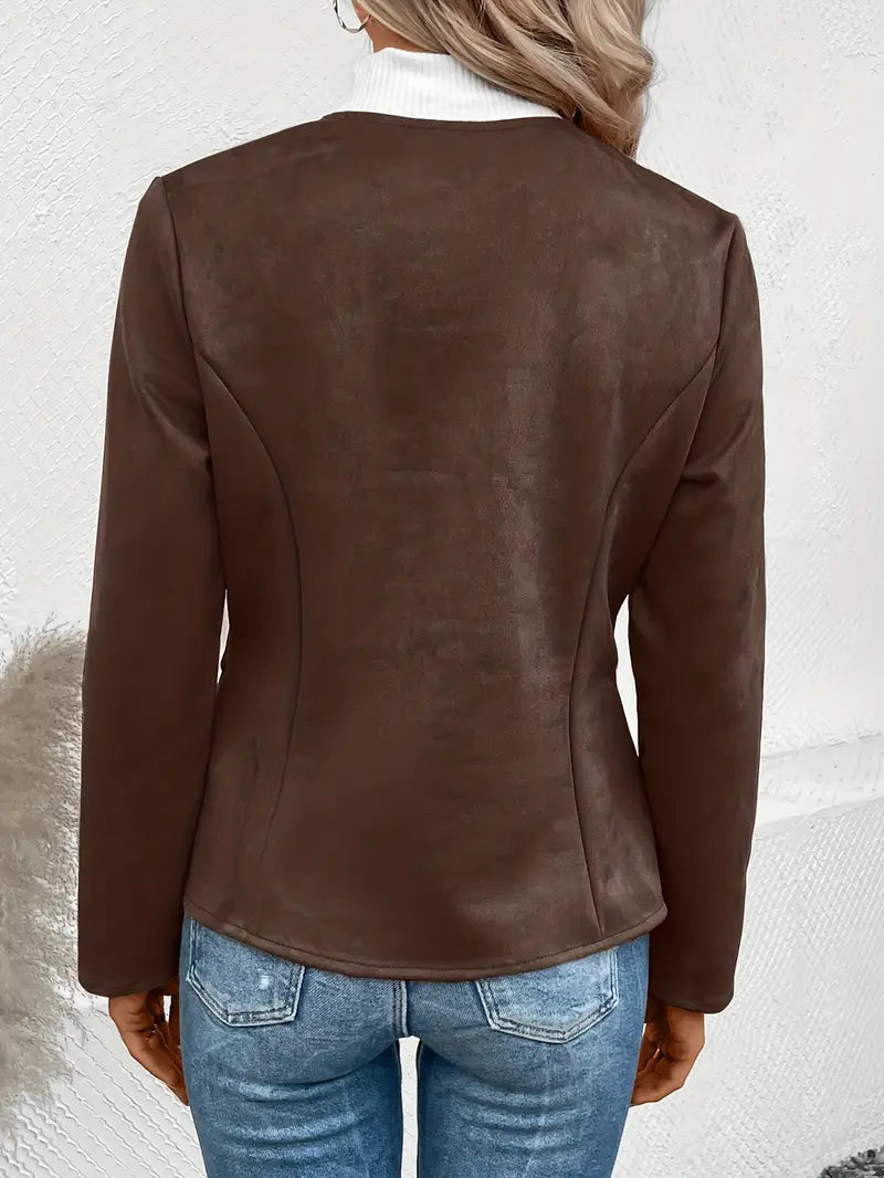 Softshell Übergangsjacke Damen Mit Zipper Und Taschen | Chic