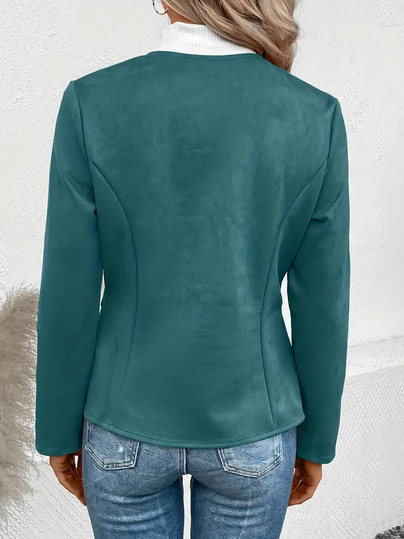 Softshell Übergangsjacke Damen Mit Zipper Und Taschen | Chic