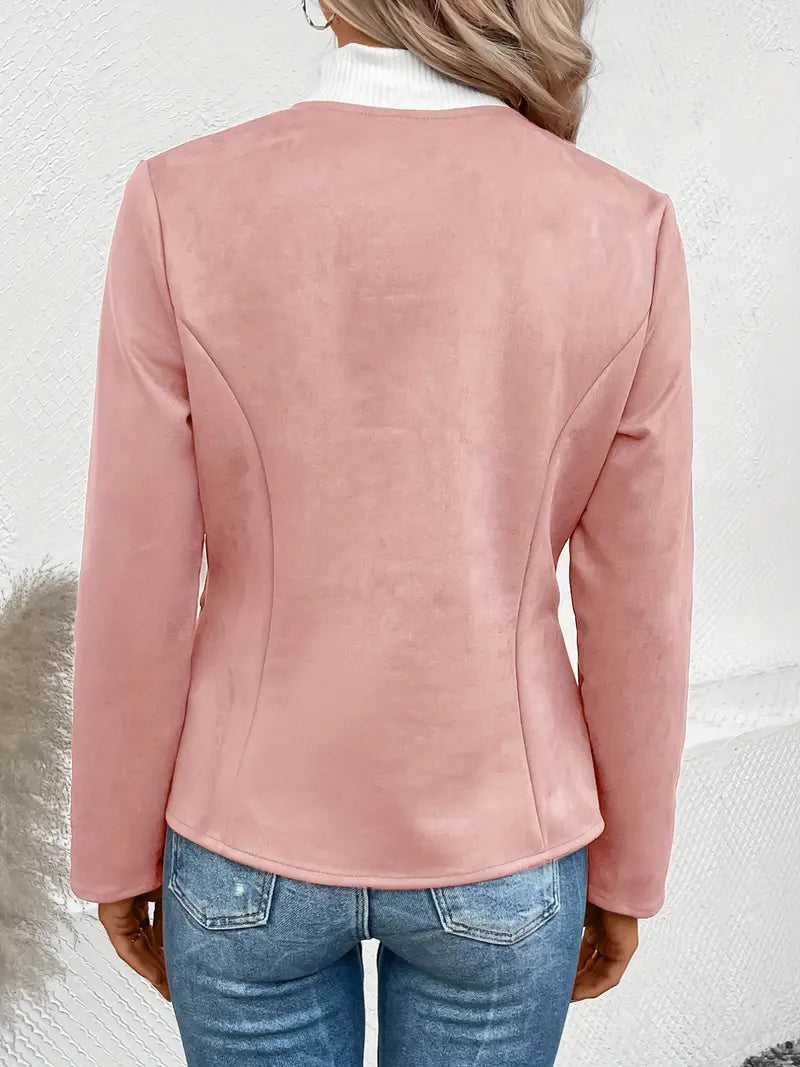 Softshell Übergangsjacke Damen Mit Zipper Und Taschen | Chic