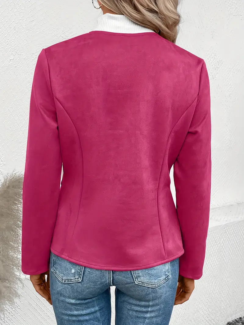 Softshell Übergangsjacke Damen Mit Zipper Und Taschen | Chic