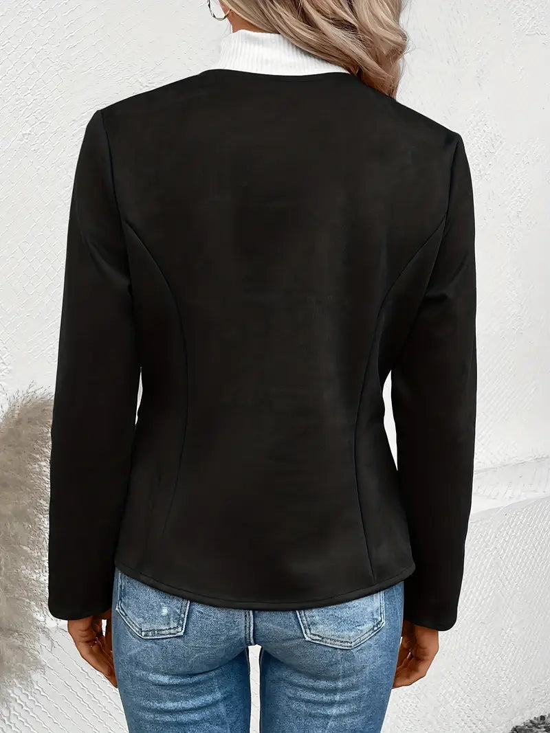 Softshell Übergangsjacke Damen Mit Zipper Und Taschen | Chic