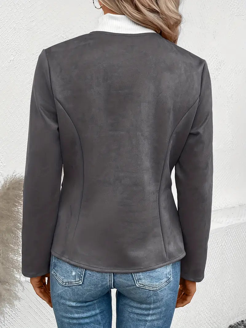 Softshell Übergangsjacke Damen Mit Zipper Und Taschen | Chic