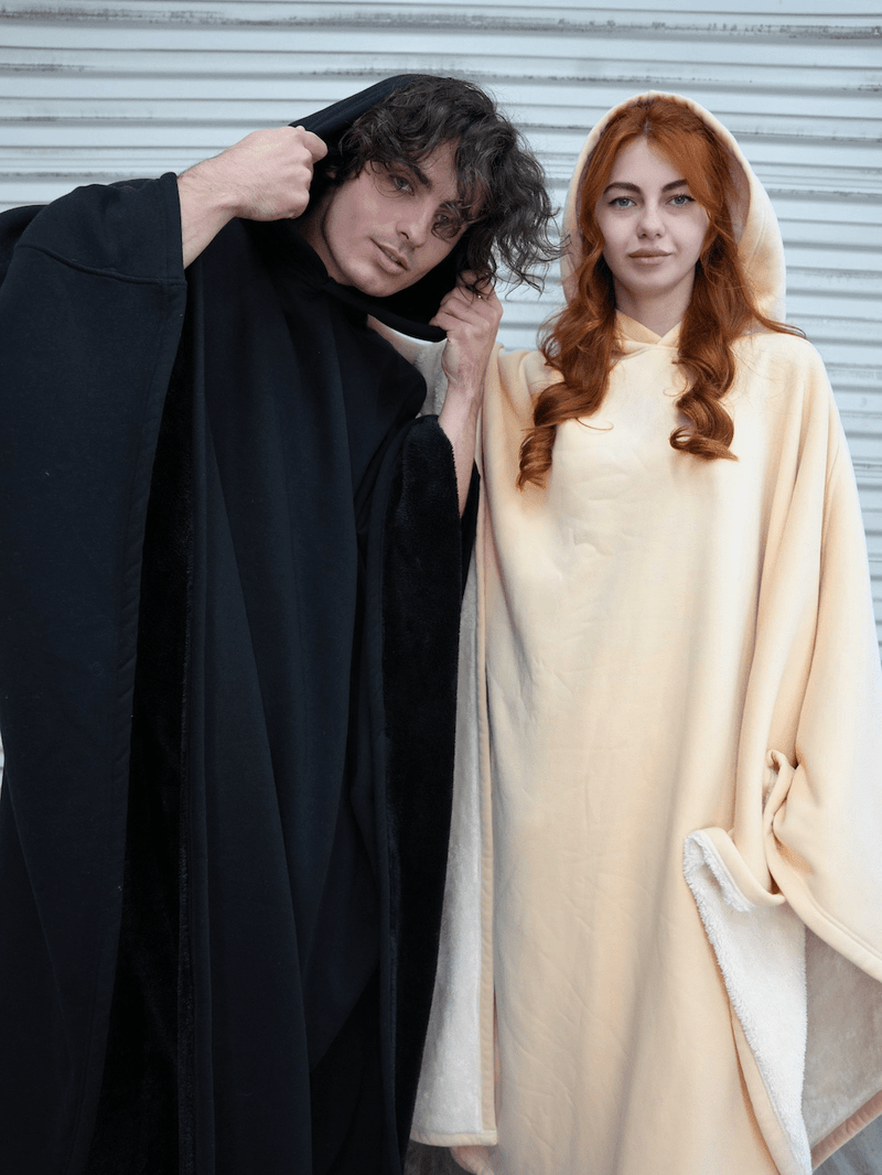 Unisex Poncho Mit Kapuze & Fleecefutter | Oversize