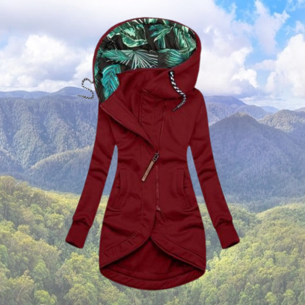 Wanderjacke Damen Mit Kapuze Und Reißverschluss | Lang