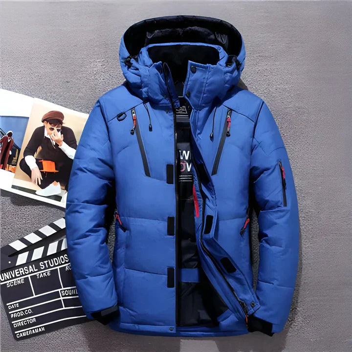 Warme Steppjacke Herren Mit Kapuze Und Taschen | Stepp