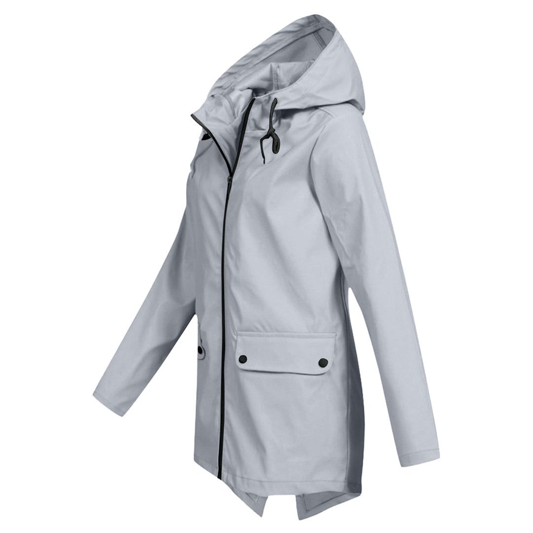 Regenjacke Damen Mit Kapuze Und Zipper | Leicht
