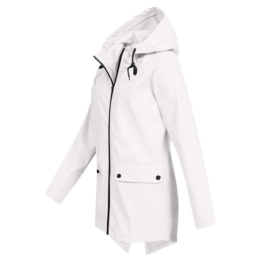 Regenjacke Damen Mit Kapuze Und Zipper | Leicht