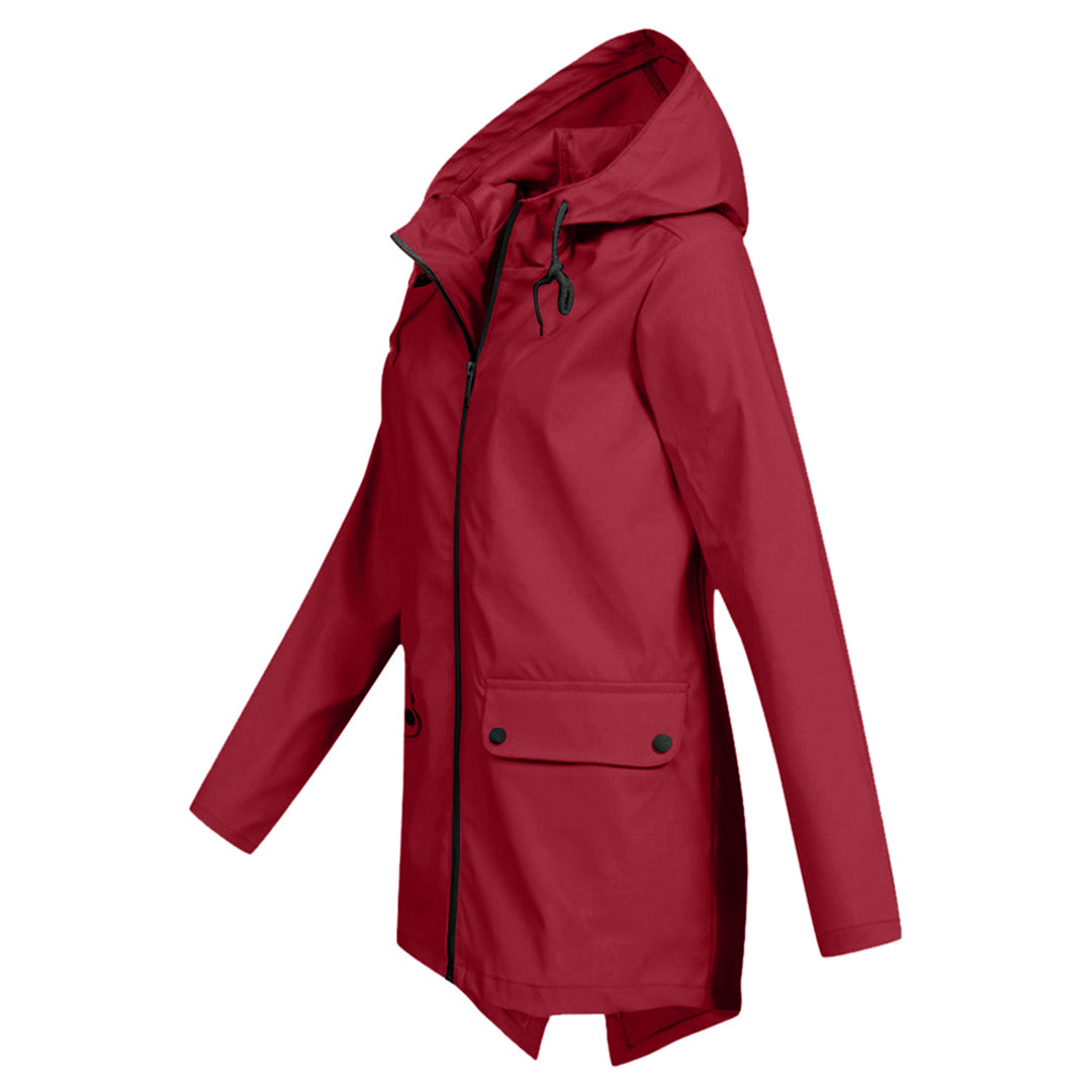 Regenjacke Damen Mit Kapuze Und Zipper | Leicht