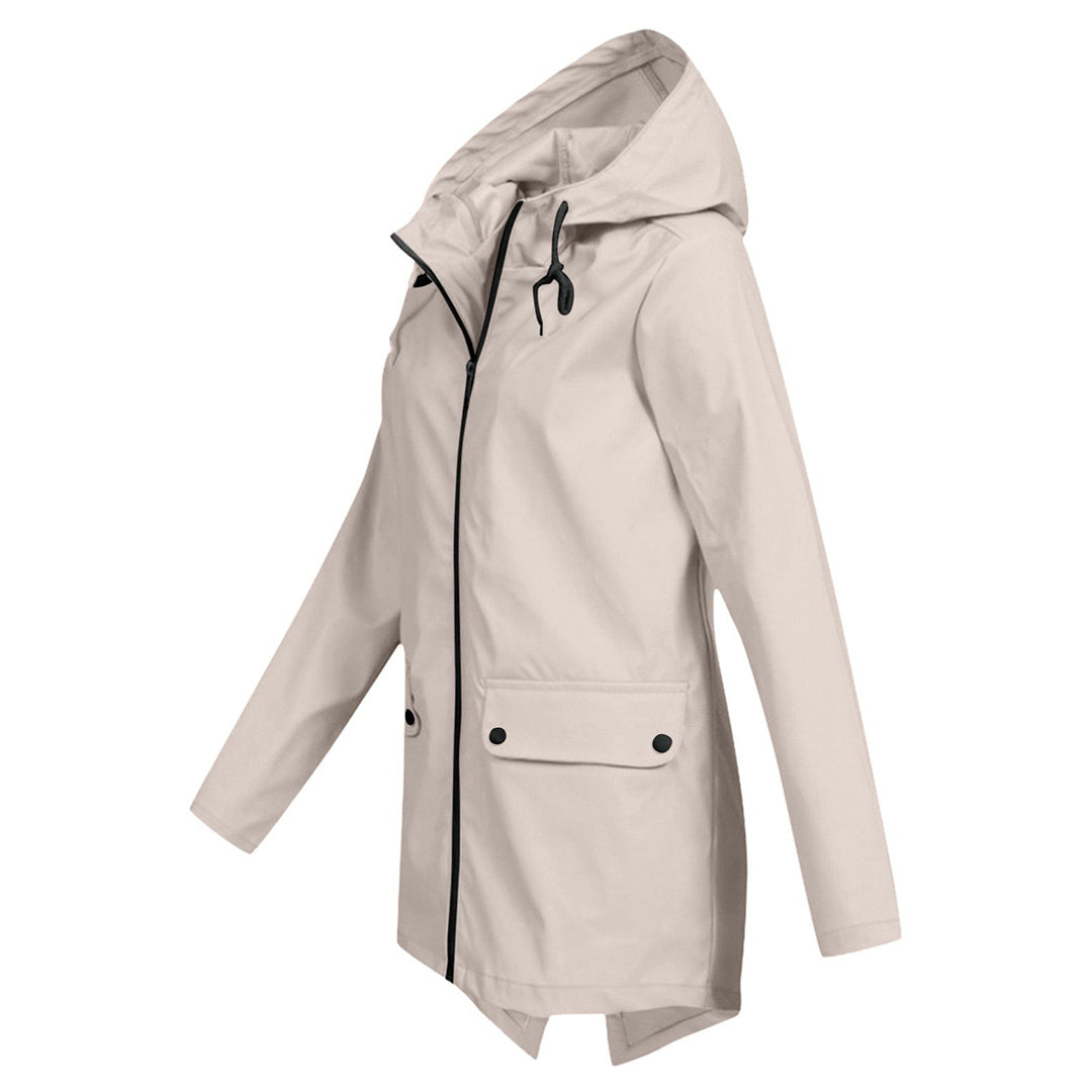 Regenjacke Damen Mit Kapuze Und Zipper | Leicht
