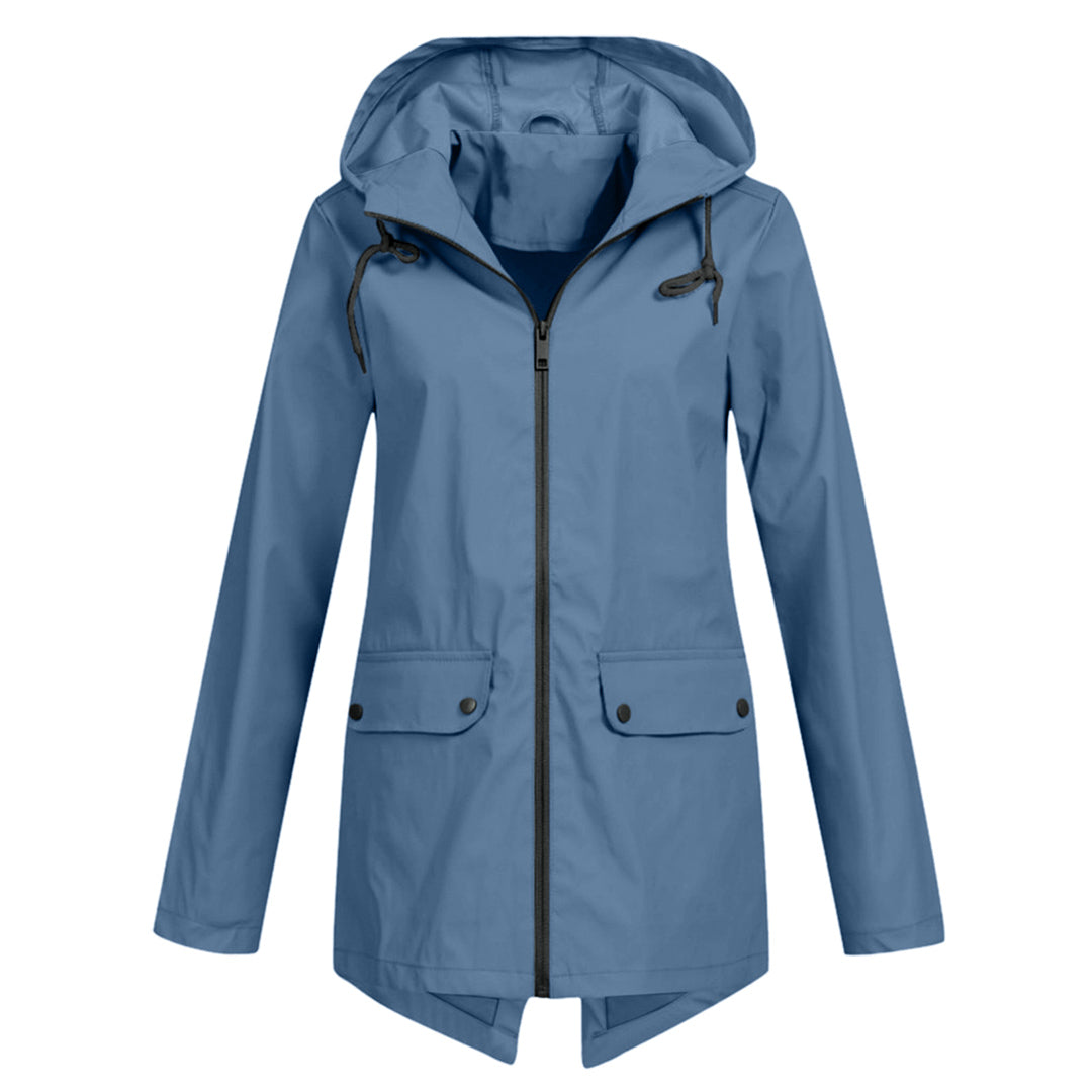 Regenjacke Damen Mit Kapuze Und Zipper | Leicht
