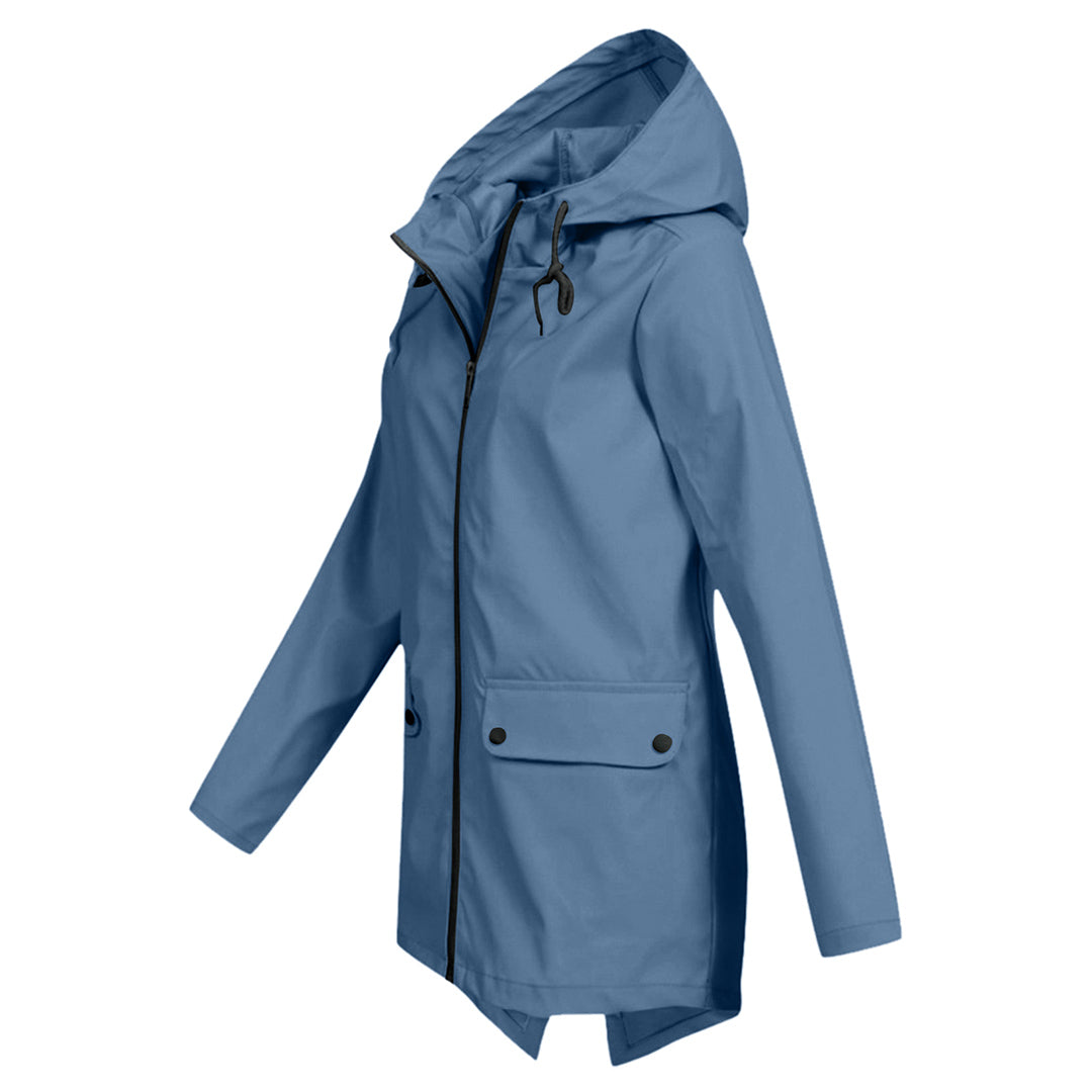 Regenjacke Damen Mit Kapuze Und Zipper | Leicht
