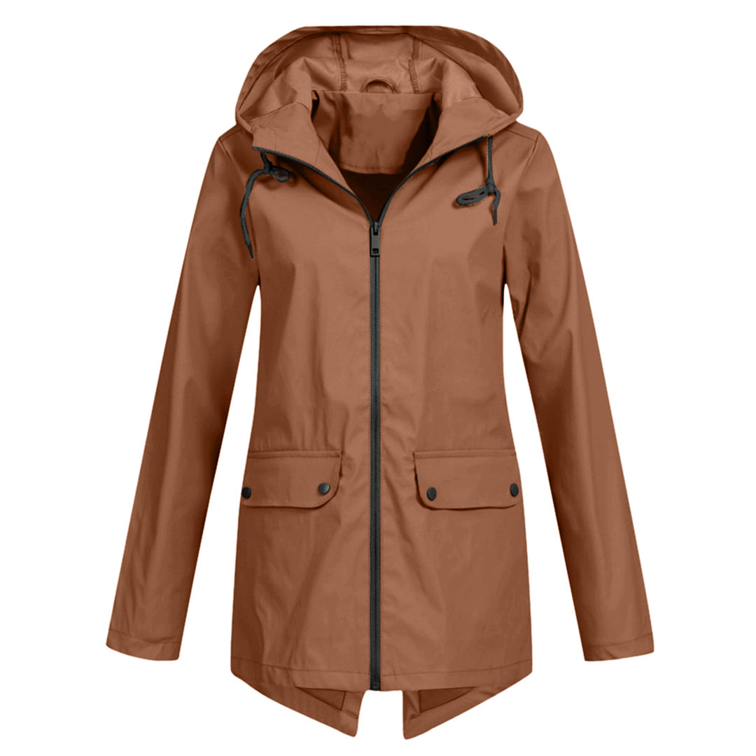Regenjacke Damen Mit Kapuze Und Zipper | Leicht
