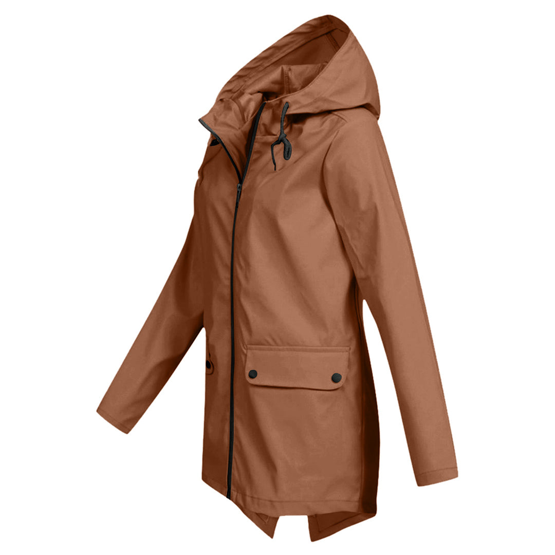 Regenjacke Damen Mit Kapuze Und Zipper | Leicht